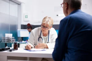 Specialist medicine dela opravlja preventivni zdravniški pregled delavca v ambulanti